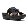 Clarks Of England Clarks Womens Merliah 2 Belle Wedge Sandals In Black