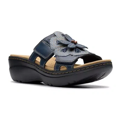 Clarks Of England Clarks Womens Merliah 2 Belle Wedge Sandals In Blue
