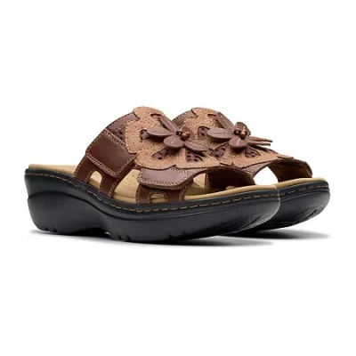 Clarks Of England Clarks Womens Merliah 2 Belle Wedge Sandals In Brown