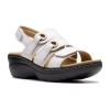 Clarks Of England Clarks Womens Merliah Bali Wedge Sandals In White