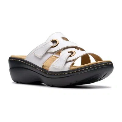 Clarks Of England Clarks Womens Merliah Cove Wedge Sandals In White
