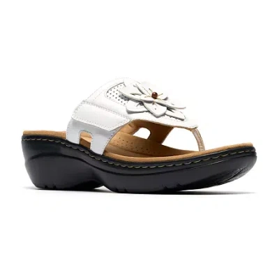 Clarks Of England Clarks Womens Merliah2 Kyla Wedge Sandals In White