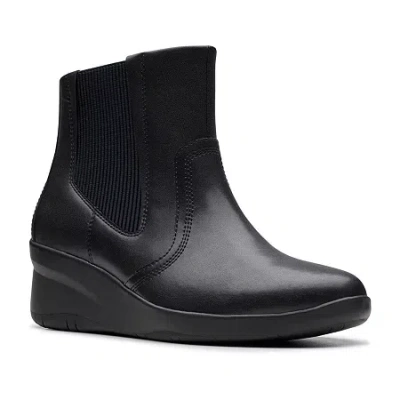 Clarks Of England Clarks Womens Sttyn Rae Wedge Heel Booties In Black