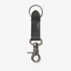 Clarks Oiled Leather Key Fob In Black