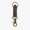 Clarks Oiled Leather Key Fob In Brown