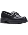 Clarks Orianna Bit Leather Loafer In Black