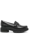 Clarks Orianna Bit Leather Loafers In Black