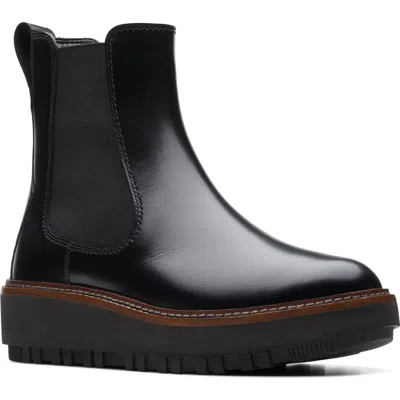 Clarks Orianna Leather Boot In Black