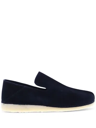 Clarks Originals Ashton Skye "black Suede" Derby Shoes In Blue