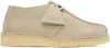 Clarks Originals Beige Desert Trek Derbys In Sand Suede
