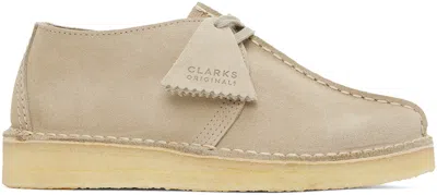 Clarks Originals Beige Desert Trek Derbys In Sand Suede