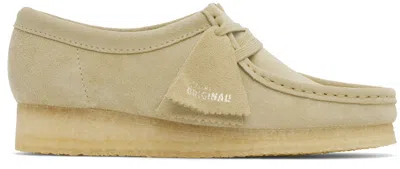 CLARKS ORIGINALS BEIGE WALLABEE DERBYS