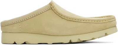 Clarks Originals Beige Wallabee Slip-on Loafers In Maple Suede