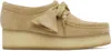 Clarks Originals Beige Wallacraft Bee Derbys In Maple Suede