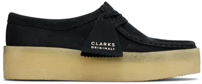 Clarks Originals Black Wallabee Cup Derbys In Black Nubuck