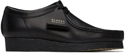 Clarks Originals New Wallabee Black Leather In Black Suede