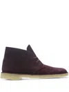 Clarks Originals "bordeaux Suede" Boots In Purple