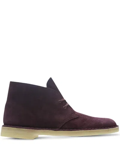 Clarks Originals "bordeaux Suede" Boots In Purple