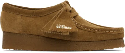 Clarks Originals Brown Wallabee Derbys In Cola Suede