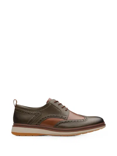 Clarks Originals Chantry Wing Brogue-detail Derby Shoes In Brown