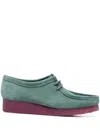 Clarks Originals Colour-block Lace-up Loafers In Green