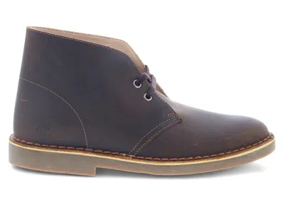 Pre-owned Clarks Originals Desert Boot 2 Leather (women's) Sneakers In Beeswax In Brown