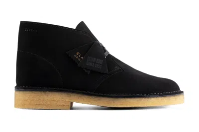 Pre-owned Clarks Originals Desert Boot 221 Black Suede