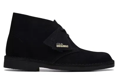 Pre-owned Clarks Originals Desert Boot Suede (women's) Sneakers In Black