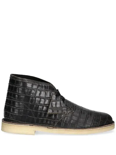 Clarks Originals Desert Boots In 黑色