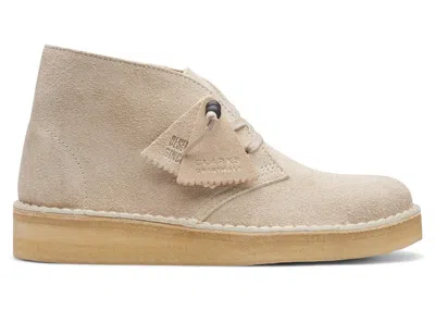 Pre-owned Clarks Originals Desert Coal Hairy Suede (women's) Sneakers In Off White