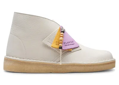 Pre-owned Clarks Originals Desert Coal Nubuck (women's) Sneakers In White