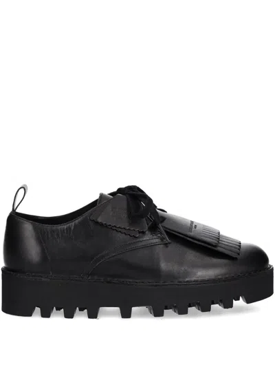Clarks Originals Desert Khan Eg Fringed Lace-up Sneakers In Black