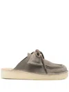 Clarks Originals Desert Nomad Mules In Grey