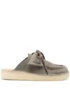 Clarks Originals Desert Nomad Mules In Grey