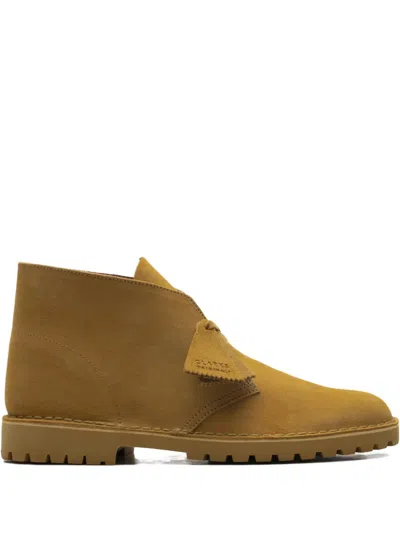 Clarks Originals Desert Rock Lace-up Boots In Green