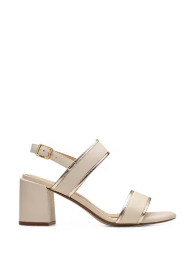 Clarks Originals Ezoria Sling Metallic-trim Sandals In Neutral