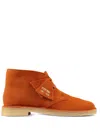 Clarks Originals "ginger Suede" Desert Boots In Orange