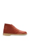Clarks Originals Leather Desert Boot In Orange