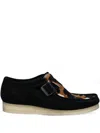 Clarks Originals Leopard-print Buckled Loafers In Black