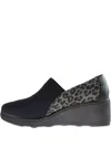Clarks Originals Leopard Print Wedge Sandals In Black