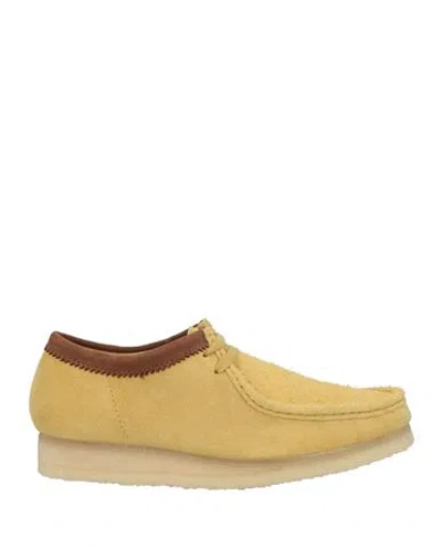 Clarks Originals Man Lace-up Shoes Ocher Size 9 Leather In Yellow