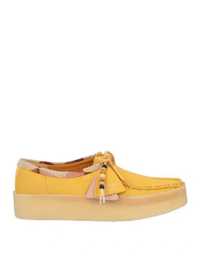 Clarks Originals Man Lace-up Shoes Yellow Size 9 Leather, Textile Fibers