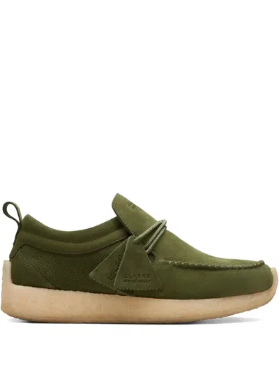 Clarks Originals Maycliffe "khaki" Loafers In Green