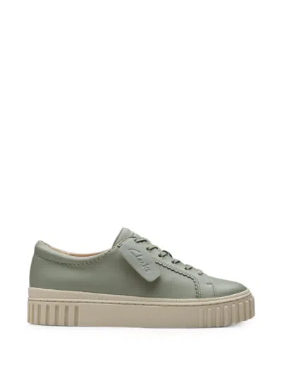 Clarks Originals Mayhill Bay Leather Sneakers In Gray