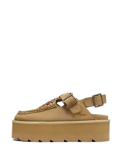 Clarks Originals Meare Easy Leopard-print Sandals In Brown