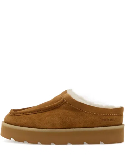 Clarks Originals Meare Platform Slippers In Brown