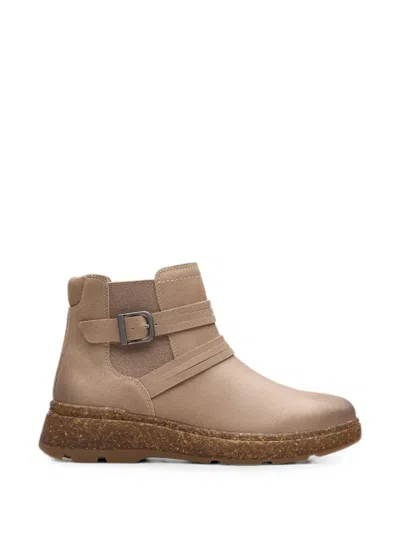 Clarks Originals Noralyn Buckle-detail Suede Ankle Boots In Multi