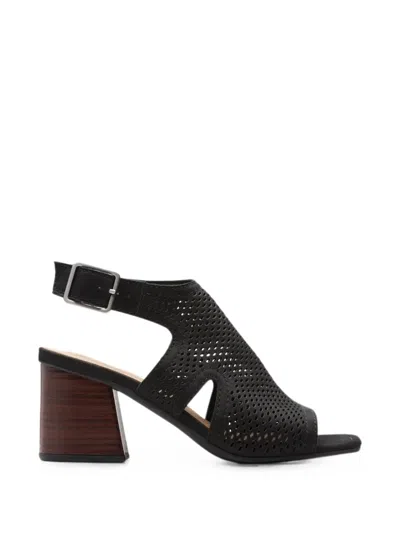 Clarks Originals Siara65 Flow Perforated Heeled Sandals In Black