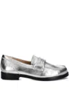 Clarks Originals Straven Edge Loafers In Silver