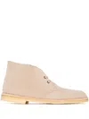 Clarks Originals Suede Ankle Desert Boots In Neutrals